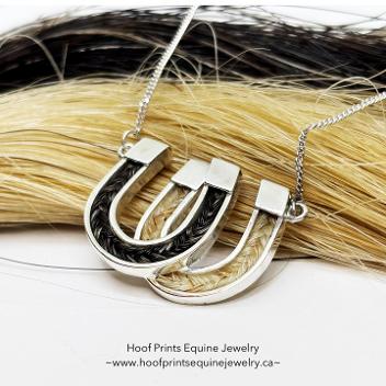 Custom White Gold Horseshoe Necklace